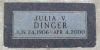 Julia V. Dinger - Headstone